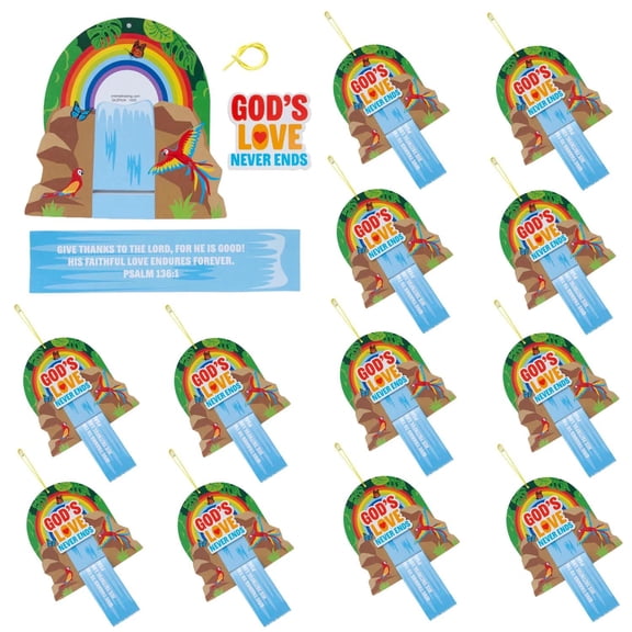 5 1/2" x 7 1/4" Rainforest VBS Gods Love Never Ends Craft Kit - Makes 12