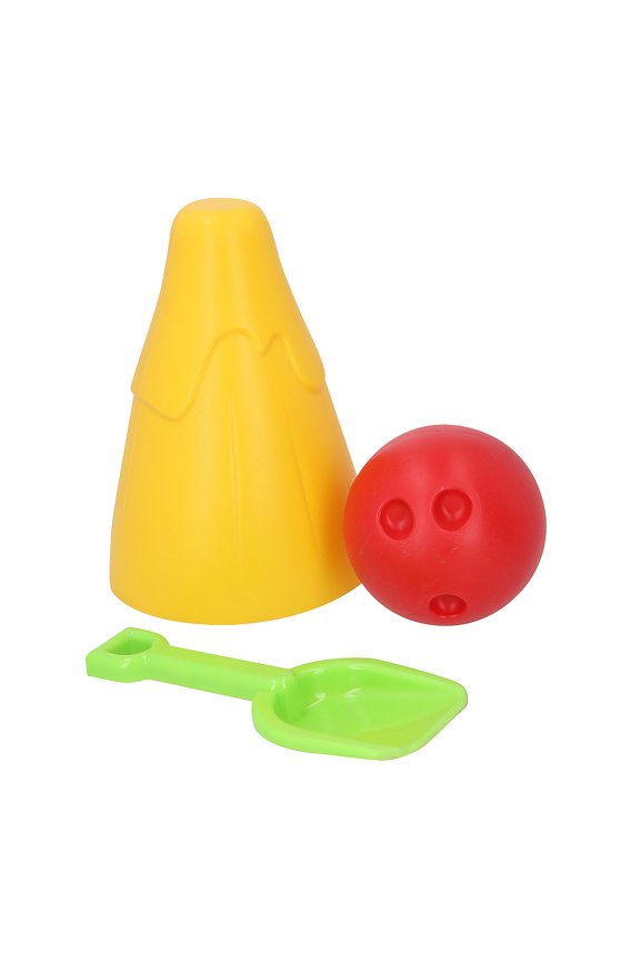 5 1/2" x 8" Luau Party Volcano Plastic Sand Pin Beach Bowling Set - 3 Pieces