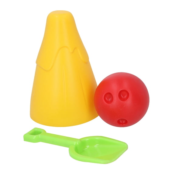 5 1/2" x 8" Luau Party Volcano Plastic Sand Pin Beach Bowling Set - 3 Pieces