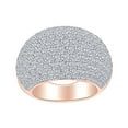 thumbnail image 1 of AFFY 5 1/4 Carat Round Cut White Natural Diamond Dome Anniversary Band Ring In 14k Solid Rose Gold (5.25 Cttw) Ring Size-8, 1 of 1