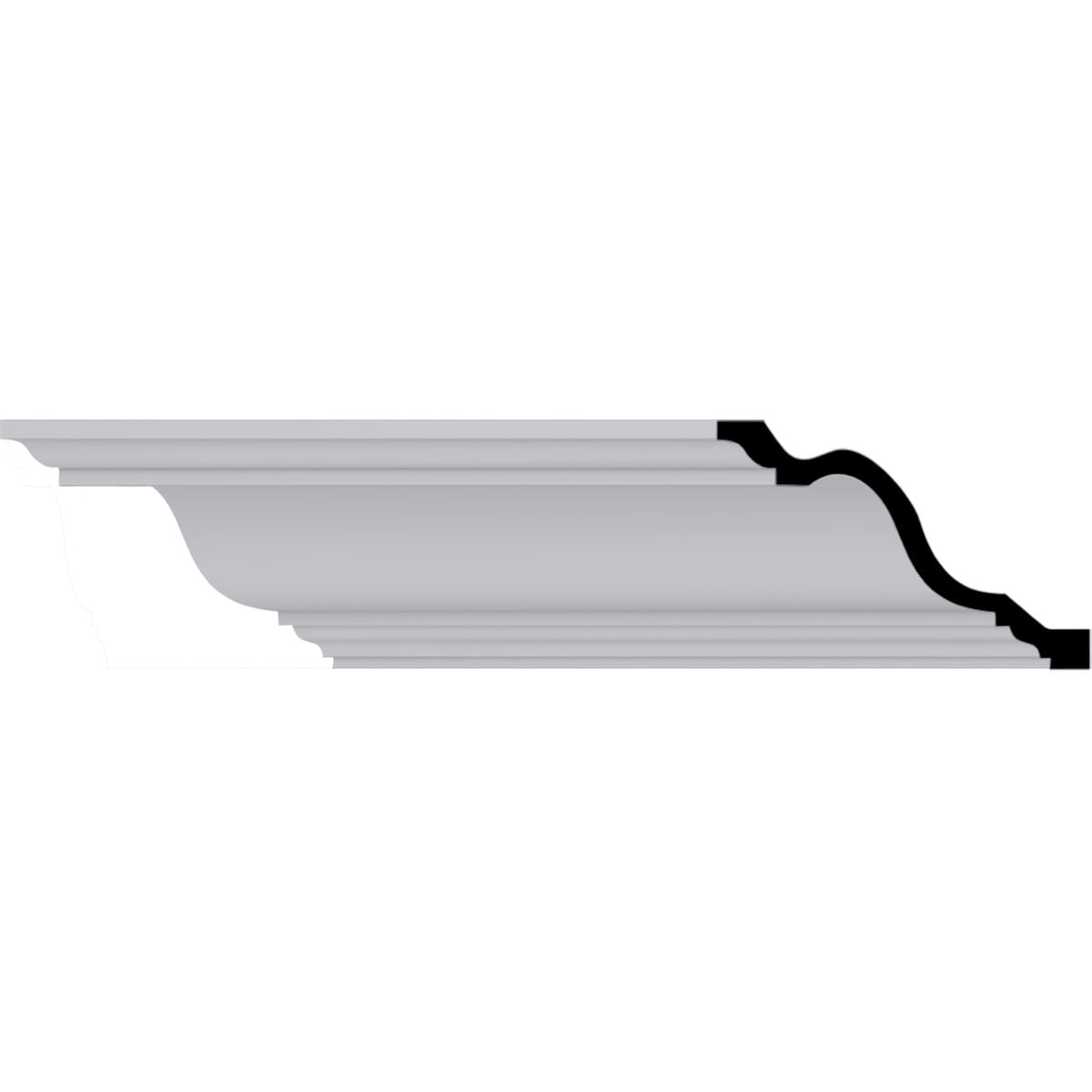 Primed White Polyurethane Jackson Crown Moulding 94.5"