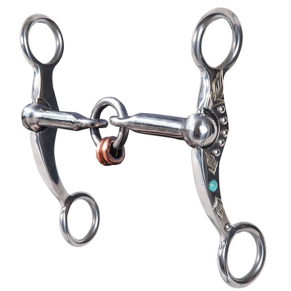 5 1/4" Professional Choice Silver Feather Shank Lifesaver Horse Mouth Bit