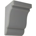 thumbnail image 1 of 5 1/4"W x 5"D x 7 1/2"H Bedford Wood Vintage Decor Bracket, Pebble Grey, 1 of 5