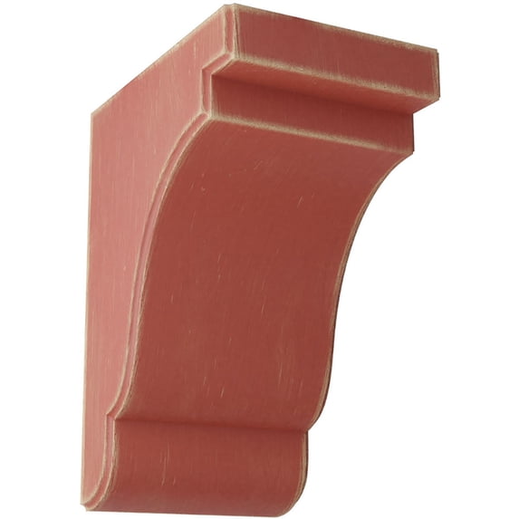5 1/4"W x 7 1/4"D x 9 1/2"H Bedford Wood Vintage Decor Bracket, Salvage Red