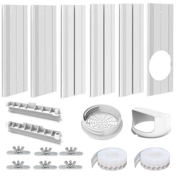 5.1/5.9 inch Sliding Door Vent Kit Portable Air Conditioner Accessory