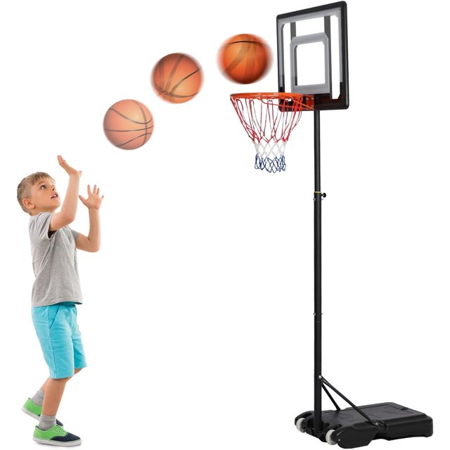 5.16.8 ft Basketball Hoop for Kids, Portable Basketball Stand with