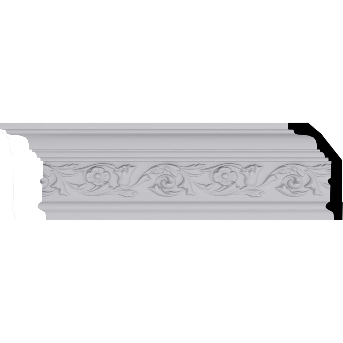 Springtime White Polyurethane Decorative Crown Moulding