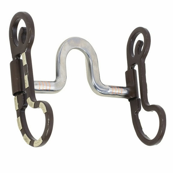 5 1/8 In Hilason Horse Bit Santa Fe Argentine Sweet Iron Brown
