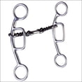thumbnail image 1 of 5-1/8 In Hilason Stainless Steel Sliding Horse Gag Bit Dogbone Mouth, 1 of 1