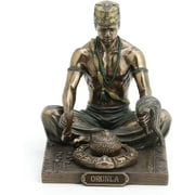 5 1/8" Tall Orunla The Orisha Of Wisdom Destiny And Prophecy African God Statue Cold Cast Resin Antique Bronze Finish