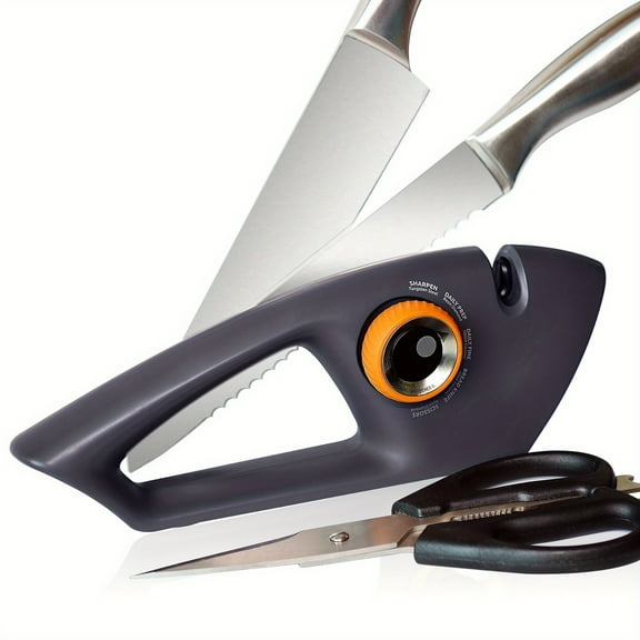 5 in 1 Adjustable Knife Sharpener, Premium Handheld Kitchen Knife Sharpeners Help Repair, Restore, Polish Blades Sharpening Tool Works for Pocket Knife Chefs & Serrated & Bread Knife, Scissors