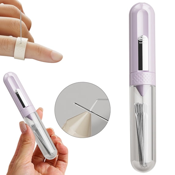5 in 1 Automatic Needle Threader & Seam Ripper Kit, Needle Threaders with Seam Ripper, Needle Minder, Thimble, Sewing Needles, Sewing Supplies Accessories Set, DIY Sewing Craft