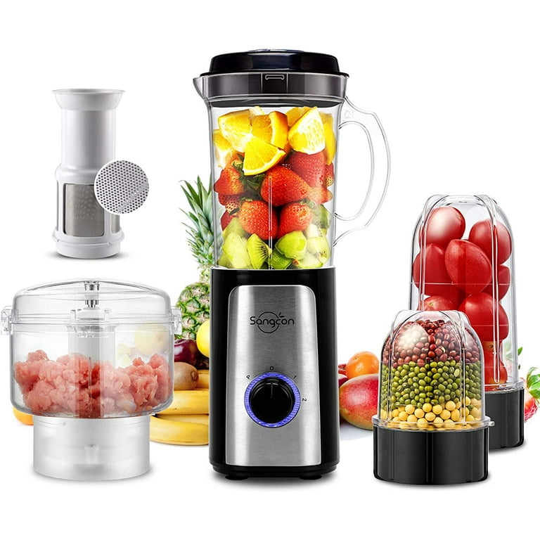 Single Serve Blender, Personal Blender for Smoothies and Shakes, Smoothies  Blender with 2 Tritan BPA-Free 20Oz Blender Cups and Cleaning Brush, 300W
