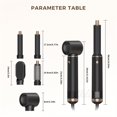 thumbnail image 1 of 5 in 1 Blow Dryer Brush, 110V Hot Air Curling Brush Iron, Detachable Negative Ion Air Curling Wrap Styler, Hair Styling Tools for Drying, Curling, Straightening, 1 of 13