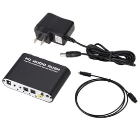 5.1 Channel AC3 Digital Audio Decoder Converter SPDIF Optical Coaxial RCA Stereo to Analog Surround Sound Adapter for PC Laptop Game Console Blu-ray Player Set Top Box
