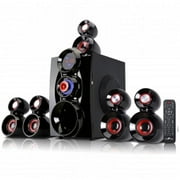 5.1 Channel Surround Sound Bluetooth Speaker System with 6.5 in. Amplifier, Red