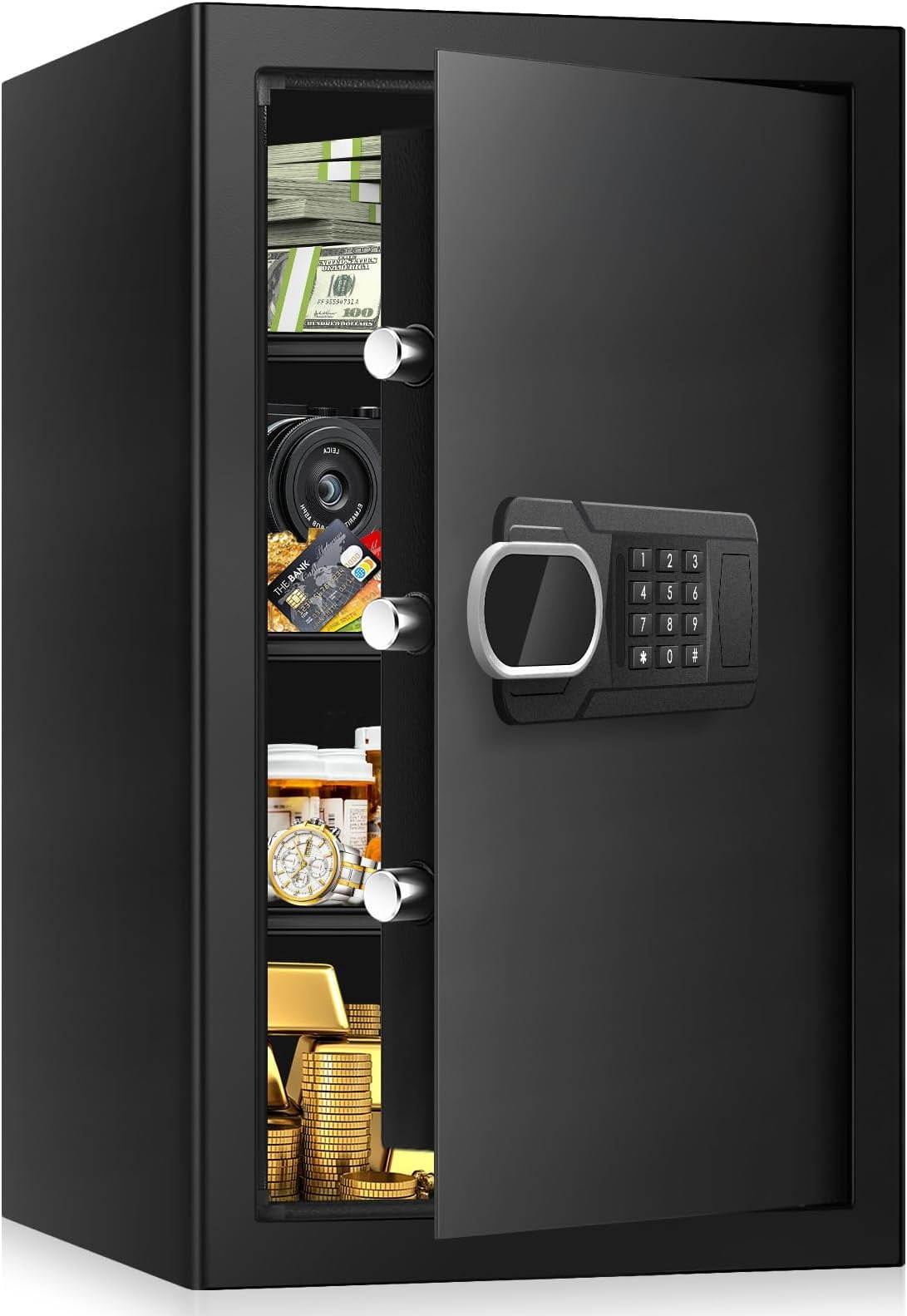 5.1 Cuft Large Safes Water and Fireproof with Digital Keypad & Key Lock ...