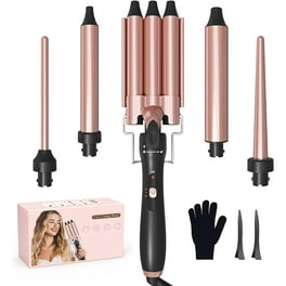 Curling Iron Set 5 in 1 Barrel Curling Wand Set with 0.3 1.25 Interchangeable Ceramic Triple Barrels Hair Waver Instant Heating Temperature