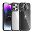 thumbnail image 1 of 5 in 1 Designed for iPhone 14 Case Clear, [Not Yellowing] with 2X Screen Protectors + 2X Camera Lens Protectors, [Military Grade Drop Protection] Shockproof Slim Phone Case for 14, 1 of 7
