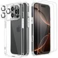 thumbnail image 1 of 5 in 1 Designed for iPhone 16pro Clear Case with Screen Protector[2 Pack] +Camera Lens Protector[2 Pack], Military Grade Drop Protection Transparent Cover 6.3 Inch, 1 of 7