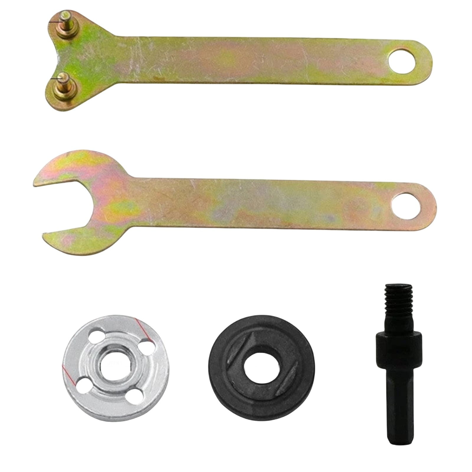 Drill To Angle Grinder Adapter - 10mm Shank Conversion Kit With Wrench & Lock Nuts