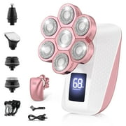 Women Electric Razors, 7D Electric Shaver for Women, 5 in 1 Lady Shavers, Wet/Dry Bikini Trimmer, Rechargeable Facial Hair Removal, Painless Face Razor for Arms Legs Armpit Pubic Area