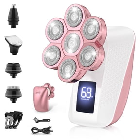 Women Electric Razors, 7D Electric Shaver for Women, 5 in 1 Lady Shavers, Wet/Dry Bikini Trimmer, Rechargeable Facial Hair Removal, Painless Face Razor for Arms Legs Armpit Pubic Area
