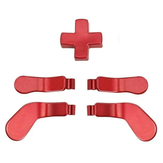 Elite Controller Paddles Compatible with Xbox Elite Series 1, 2 & Core Controller - 5 in 1 Accessories Replacement Metal Stainless Steel Paddles Trigger & D-Pad Parts, Red