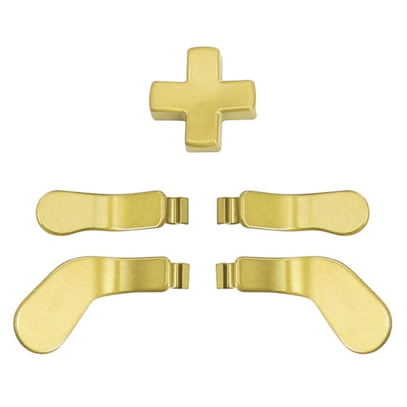 Elite Controller Paddles Compatible with Xbox Elite Series 1, 2 & Core Controller - 5 in 1 Accessories Replacement Metal Stainless Steel Paddles Trigger & D-Pad Parts, Gold