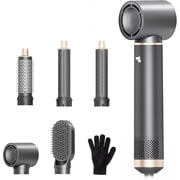 5 in 1 Hair Styler for Woman Air Curling Wrap, Drying, Curling, Straightening & Volumizing, Hot Air Curler Dryer Brush Tool Set, Curl Styling Tools, Hair Styling at Home Travel -Pink
