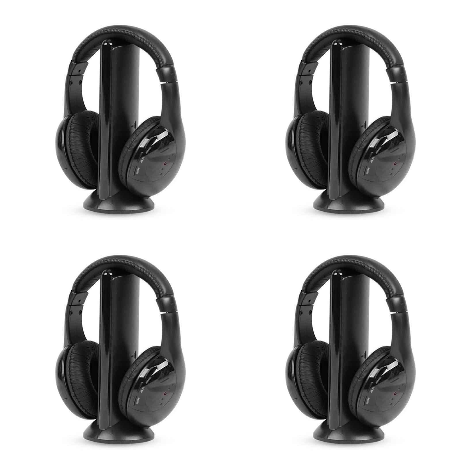 5 in 1 Headset Wireless Headphones Cordless RF Headset Earphones For TV DVD PC Headphones Adult Items in Electronic Girls Wireless Headphones with Monolith Headphones M1570 Running Headphones Walmart....