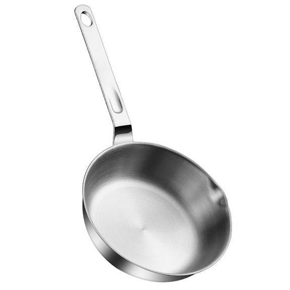 5.1 Inch Mini Egg Pan Omelet Pan Stainless Steel Mini Sauce Pan Frying Pan with Spout