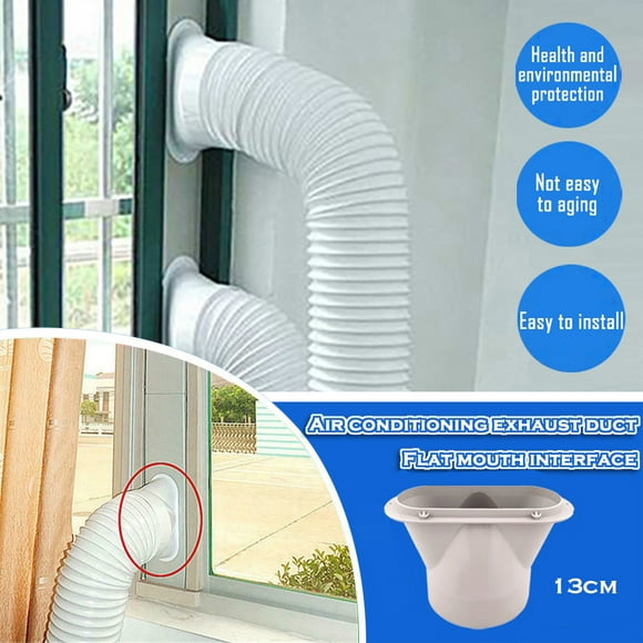 5.1 Inch Portable AC Exhaust Hose Window Adapter Kit, PVC Connector for 13cm/15cm Air Conditioner Vent Pipe, Universal Fit for Portable Conditioners, Easy Install, 7.48"x5.1"x2.95"