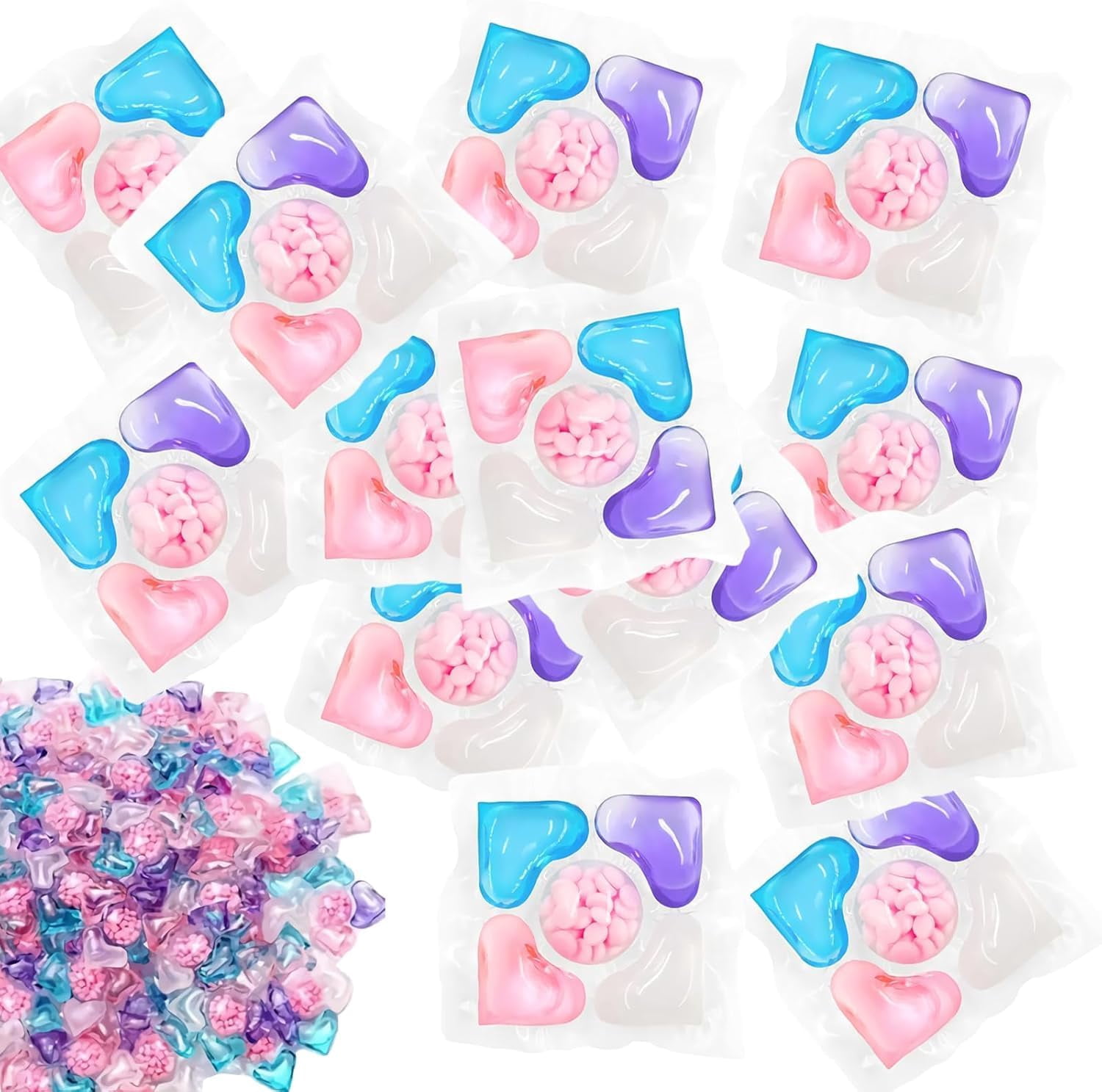 5 in 1 Laundry Beads, Powerful 5-in-1 Clean, Concentrated Washing Laundry Pods,Long-Lasting Fragrance & Softener, Deep Clean for Clothes, Gentle on Skin (100PCS)