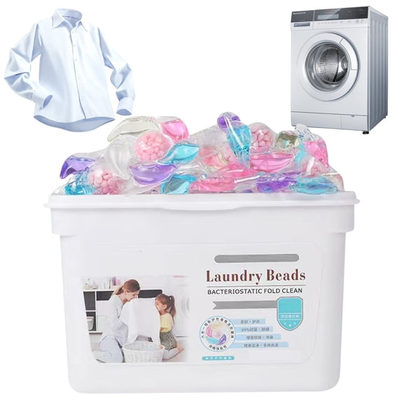 5 in 1 Laundry Detergent Pods, Ultra Concentrated Laundry Pacs, HE Compatible Liquid Laundry Soap,Scent Beads New Formula & Fresh Scent Laundry Detergent, Works in Cold & Hot Water