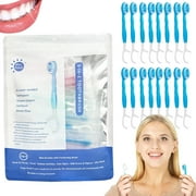5 in 1 Mini Travel Toothbrush, Portable Travel Toothbrush with Toothpaste, 5-in-1 Mini Tooth Brush & Floss & Tongue Scraper & Toothpick Set, All in One Oral Care