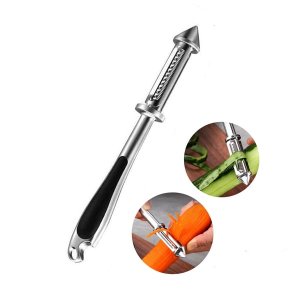 5 In 1 Multifunctional Fruit Vegetable Peeler, Metal Blade Handheld Fruit Melon Grater Skin Scraper Non Slip Ergonomic Kitchen Peeling Tool For Veggie, Fruit, Potato, Carrot, Apple