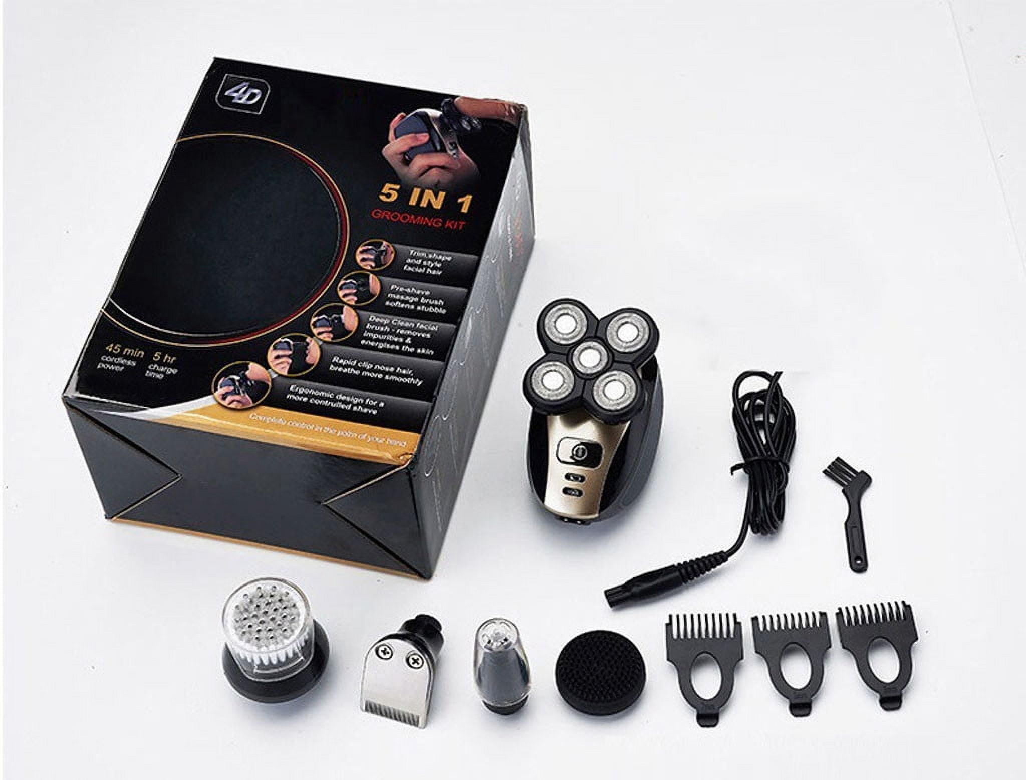 5 in 1 Rechargeable Bald Head Shaver Hair Beard Trimmer Shaving Machine