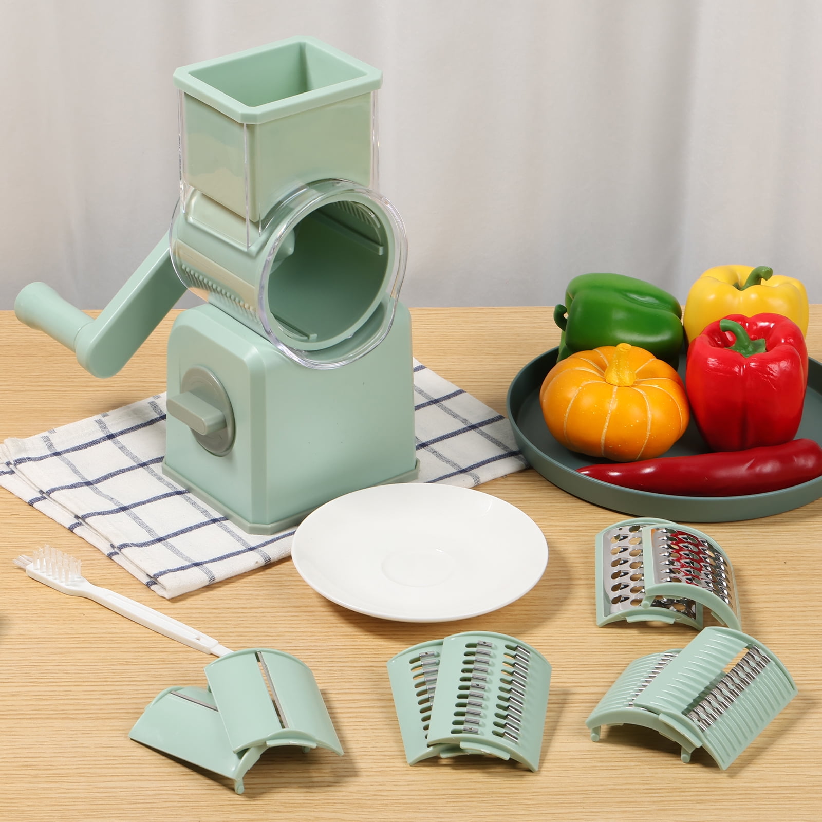 HOLIDYOYO Multi-Sided Vegetable Grater - 6-in-1 Handheld Food Shredder With Non-Slip Base | Easy To Clean Kitchen Tool - View #6