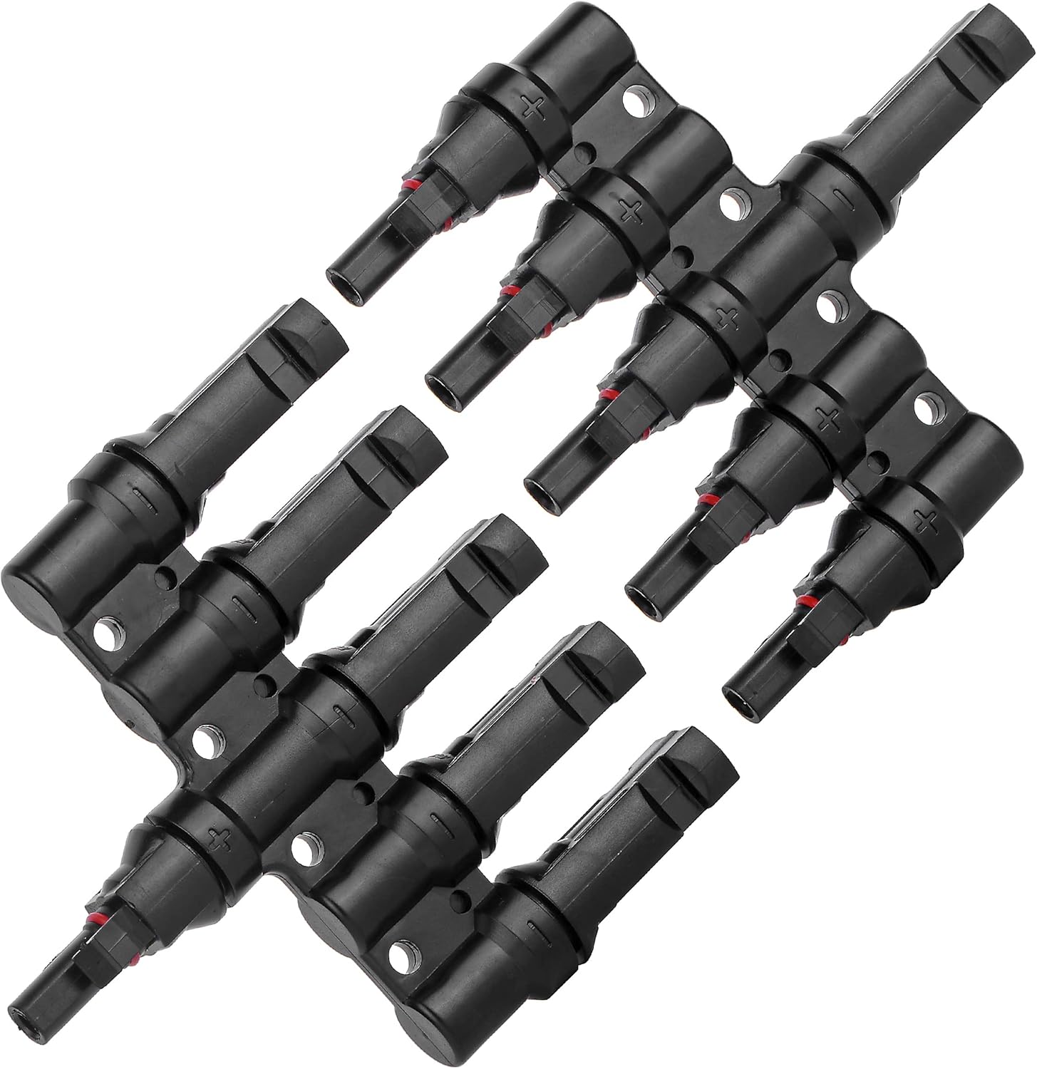 5 to 1 Solar Panel Connector - 5 Way Branch DIY Mount Tool Solar Parallel Connector in Pair - Solar Wire Connectors for Connection Between Solar Panels