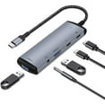 thumbnail image 1 of 5 in 1 USB C to 3.5mm Headphone and Charger Adapter, USB C Hub OTG USB 3.0 Data Adapter PD 60W Charger Fit with iPhone 16 15 Pro Max, iPad Pro/iPad Air Mini/MacBook Pro, Galaxy S24 23 S22, Pixel 9 8, 1 of 1