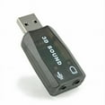 thumbnail image 1 of 5.1 USB to 3.5mm Mic Headphone Jack Stereo Headset 3D Sound Card Audio Adapter (black), 1 of 3