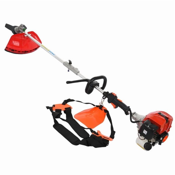 5 in 1 Weed Eater Gas Powered, 52CC Gas Weed Trimmer Petrol Hedge Trimmer Chainsaw Brush Cutter 2-Stroke Weed Whacker Grass Shear Handheld Trimmers for Home Yard Lawn Care (Red)