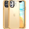 thumbnail image 1 of [5 in 1 for iPhone 11 Case, [Anti-Yellowing] [Military-Grade Protection] [with 2 Screen Protector and 2 Camera Protector] Full-Body Protective Phone Case. (Brass Color)…, 1 of 13