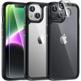 thumbnail image 1 of 5 in 1 for iPhone 14 Plus Case [Not Yellowing], with 2 Tempered Glass Screen Protectors+2 Camera Lens Protectors [Military Grade Protection] Shockproof Slim iPhone 14 Plus Case 6.7 Inch,Clear, 1 of 9