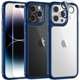 thumbnail image 1 of [5 in 1] for iPhone 14 Pro Case Clear, [Not Yellowing] with 2X Tempered Glass Screen Protector + 2X Camera Lens Protector, [Military Grade Drop Protection] Shockproof Slim Phone Case 6.1 Inch, 1 of 8