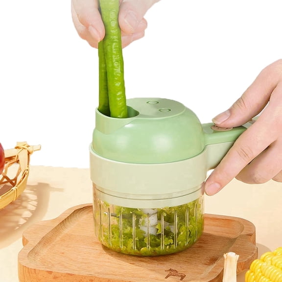 5 in 1 Portable Handheld Electric Vegetable Cutting Machine, Electric Vegetable Cutter, Multi-Functional Vegetable and Fruit Electric Cutting and Shredding Machine, Choppers