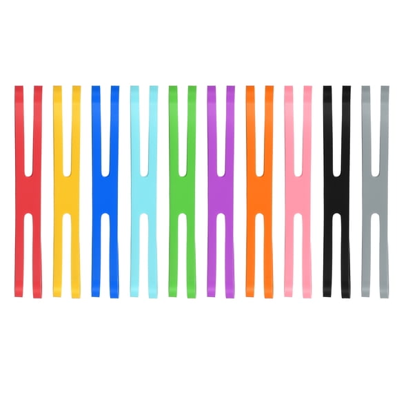 5.1 x 0.6 Inch 10 Pcs Silicone Elastic Rubber Wrapping Bands, Multi-Colors