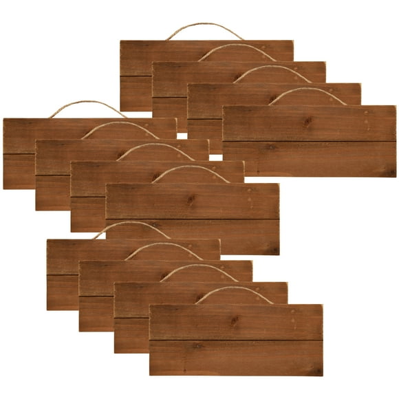 5.1" x 12" Wood Pallet Plaque by Make Market - Unfinished Hanging Decorative Sign for Home Decor and Arts & Crafts - Bulk 12 Pack