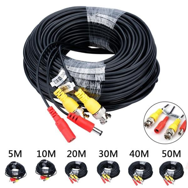 5/10/15/20/30/40/50 Meters BNC Video Power Cable Security Camera Wire ...